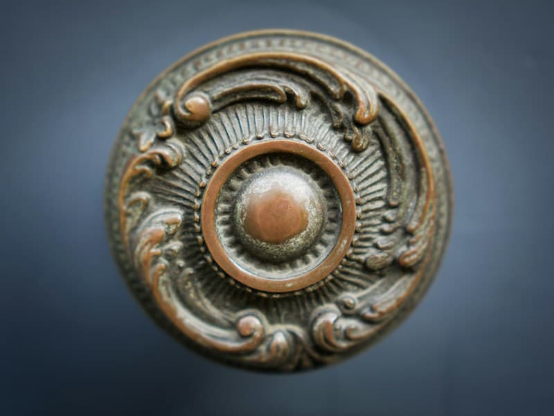 Versailles Scroll Door Knob — Door Knob in Satin nickel