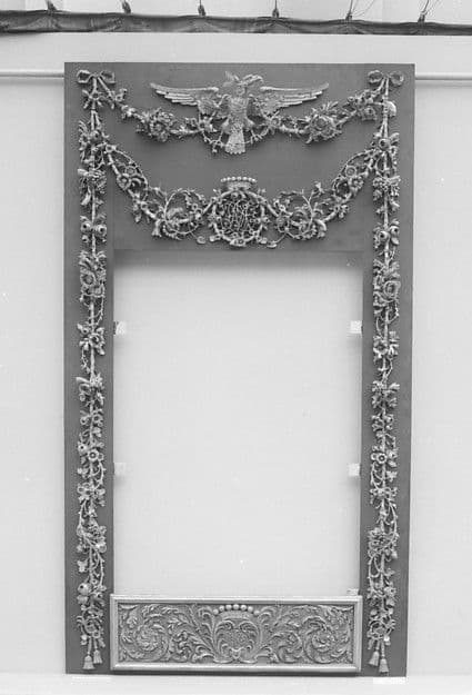 Carved gilded oak garland of flowers, fruit and leaves from an overmantel